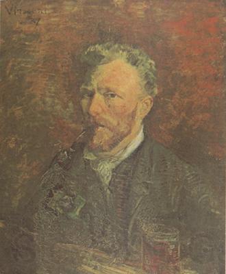 Vincent Van Gogh Self-Portrait with Pipe and Glass (nn04) Spain oil painting art